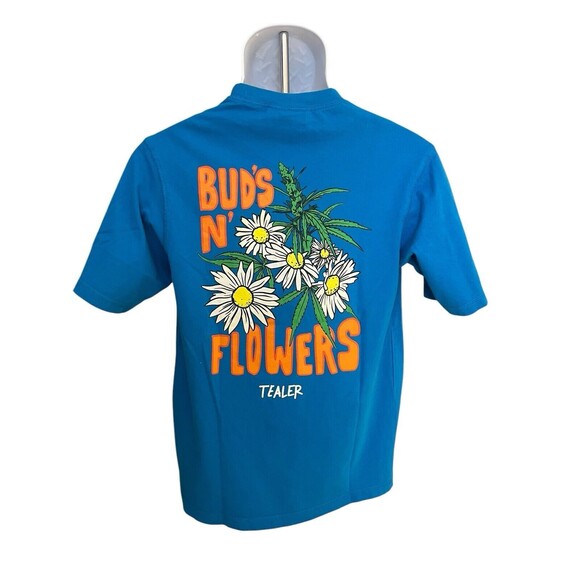 Tealer men's S double-sided t shirt bud's n' flowers - Picture 2 of 8
